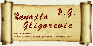 Manojlo Gligorević vizit kartica